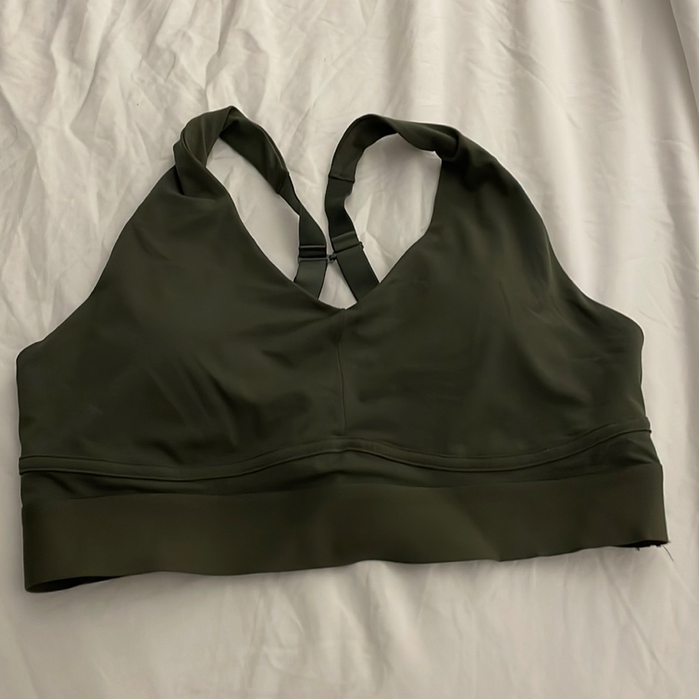 Olive green sports bra